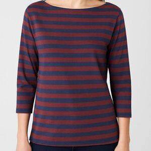 Amour Vert Cecilia Stripe Knit Tee XL Maple Azure Organic Cotton